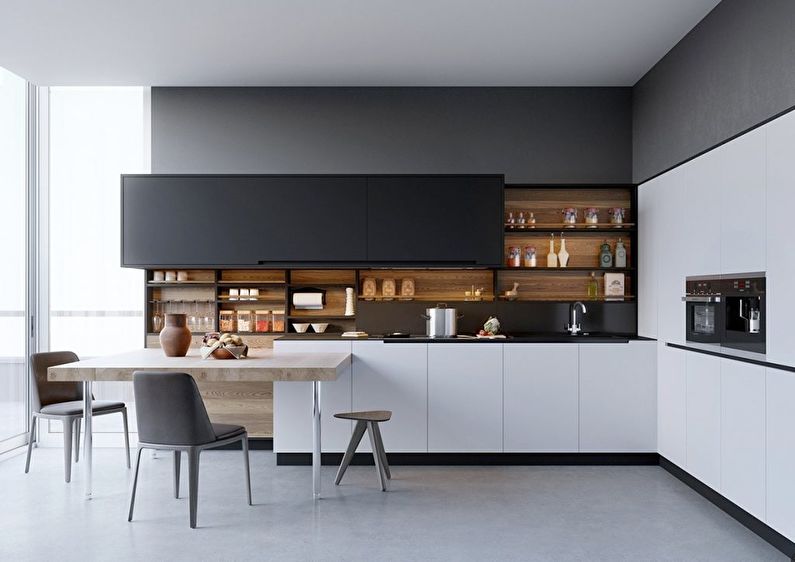 Keukenontwerp in moderne stijl - foto