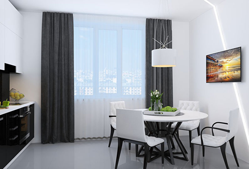 Black and White Kitchen Interior - photo 3