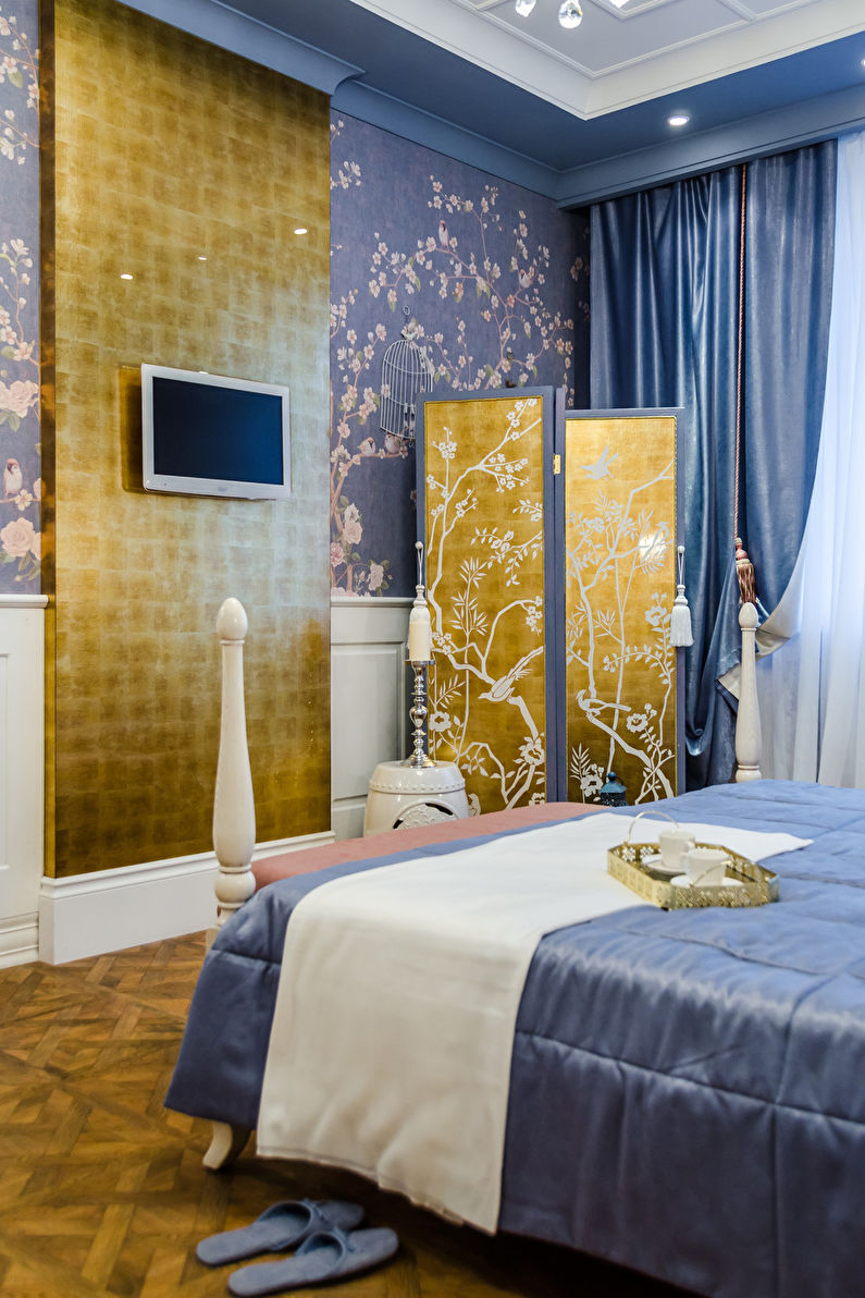 Chinoiserie-makuuhuoneen suunnittelu - valokuva 7