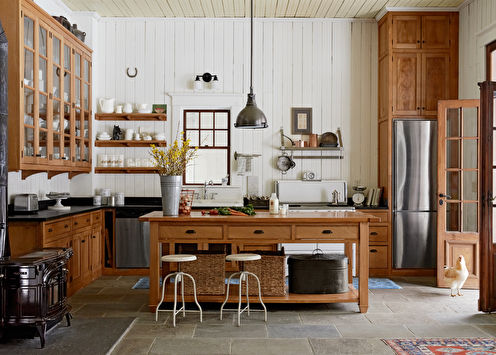 Kitchen design in country style (+55 photos)
