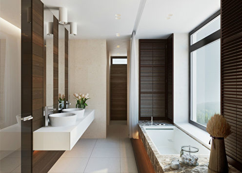 “In the zone of comfort and coziness”: Bathroom interior