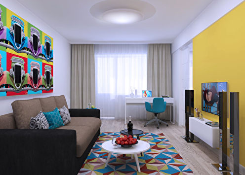 The Invasion of Pop Art: Apartment 46 m2