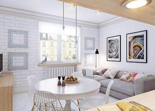 Design of a small apartment, 25 sq.m.