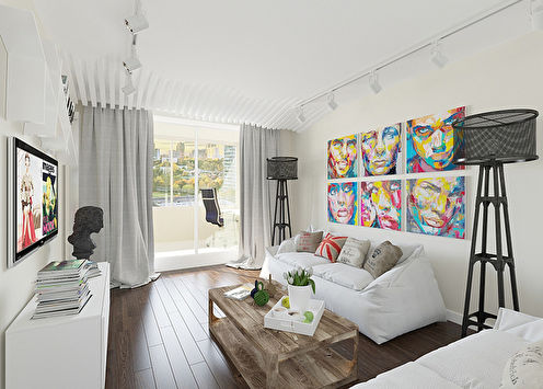 Dialogue of Contrasts: Apartment 57 m2