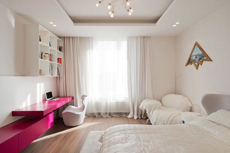 Plasterboard ceiling in the nursery - Two-level ceiling
