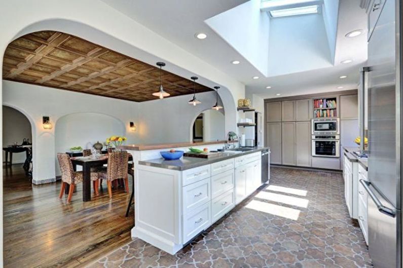 Tiles for the kitchen on the floor - Pressed tiles