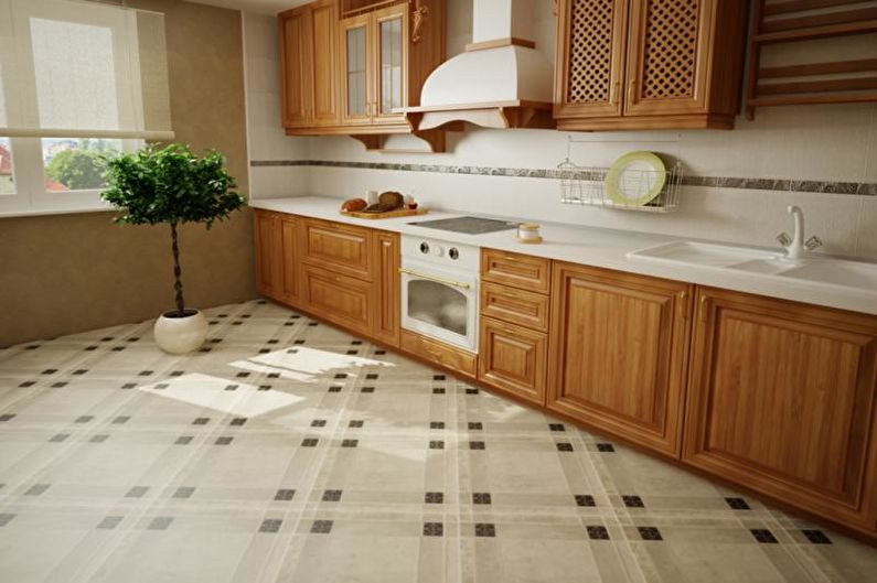 Tiles for the kitchen on the floor - Tiles without enamel