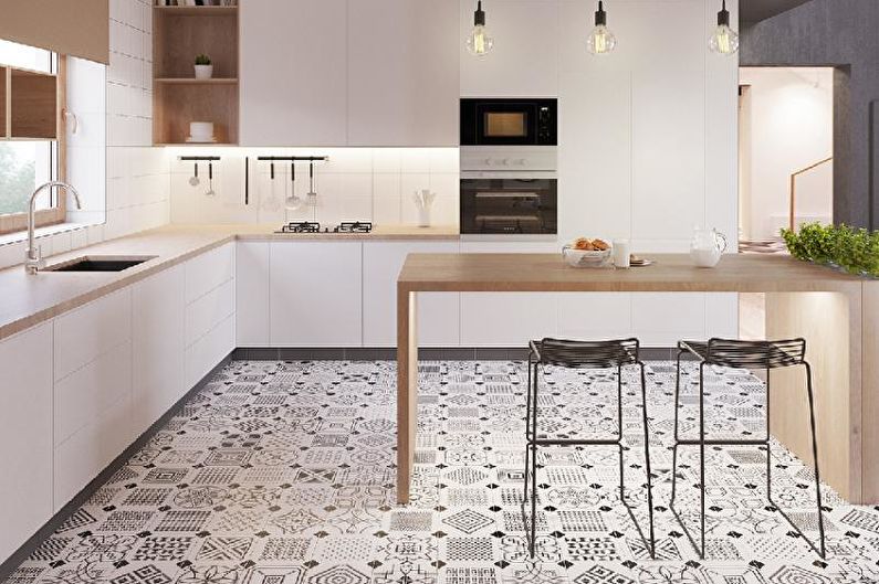 How to choose tiles on the kitchen floor