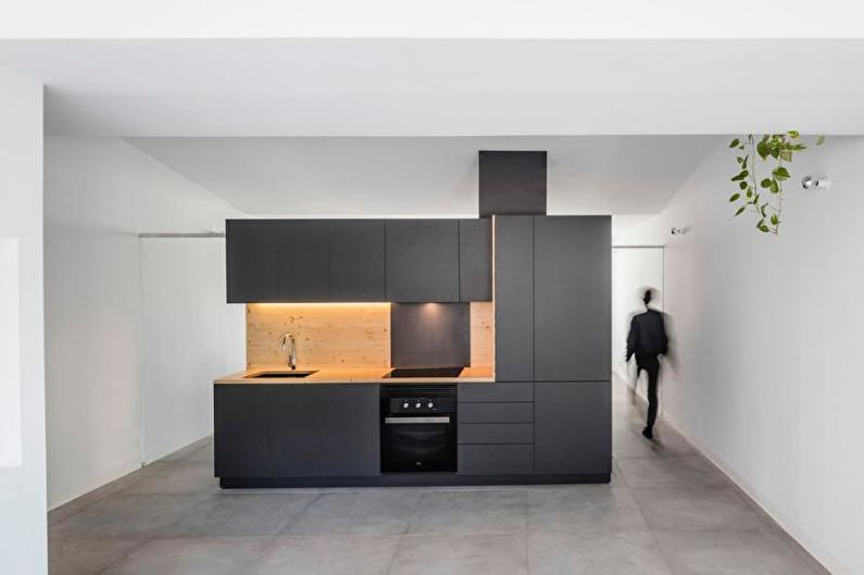 Tiles for the kitchen on the floor - photo