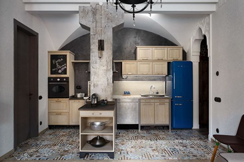 Tiles for the kitchen on the floor - photo