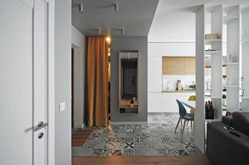 Tiles for the kitchen on the floor - photo