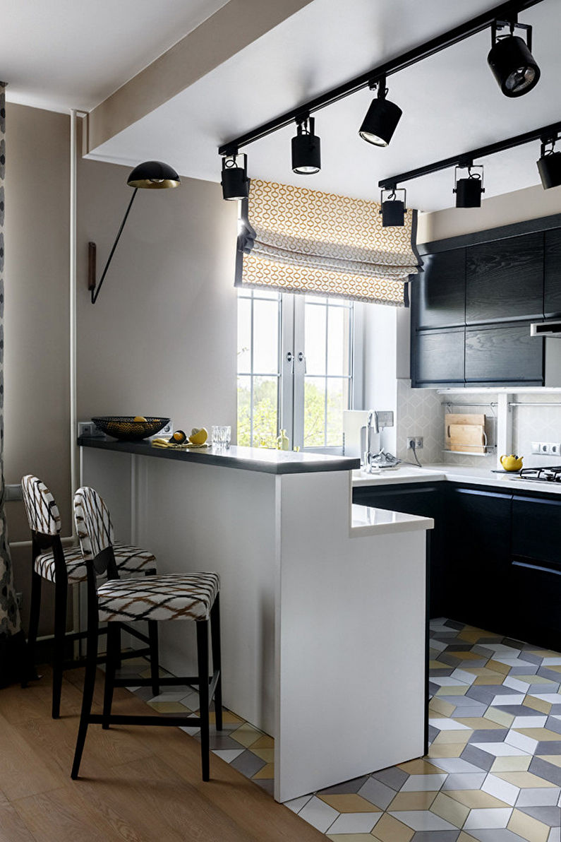 Tiles for the kitchen on the floor - photo