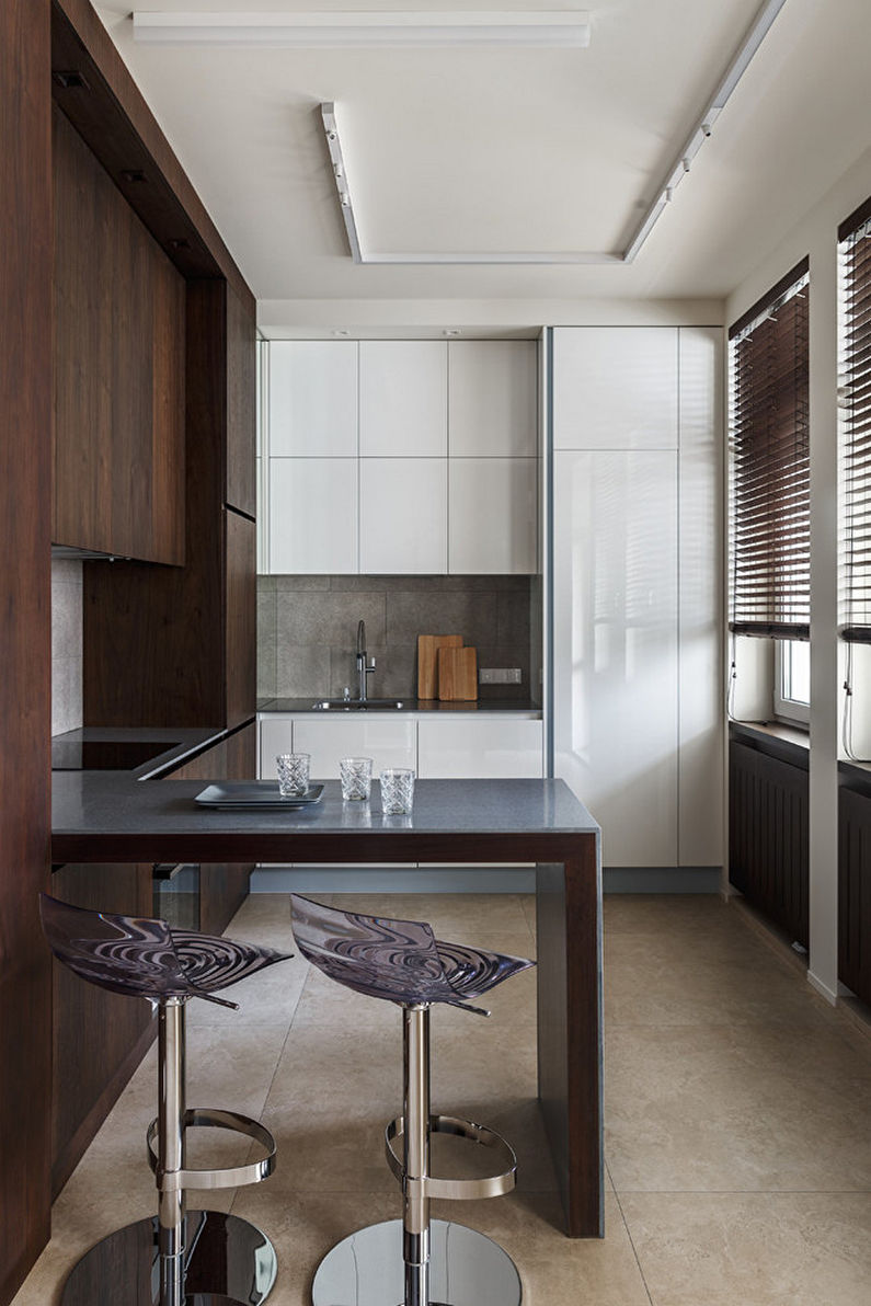 Tiles for the kitchen on the floor - photo