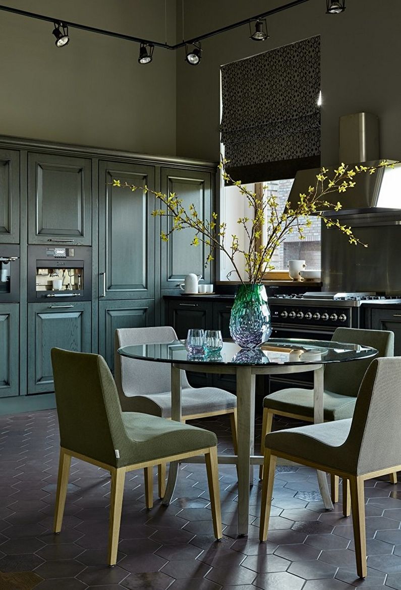 Tiles for the kitchen on the floor - photo