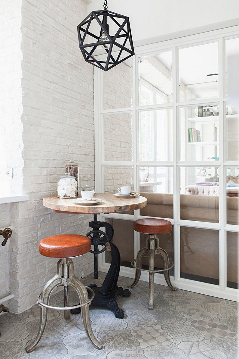Tiles for the kitchen on the floor - photo