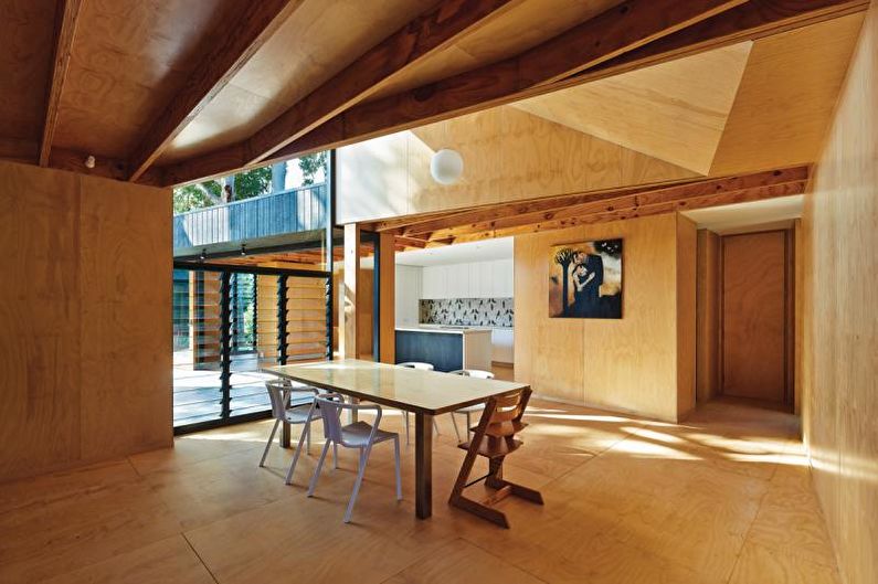 Living Room Design in a Country House - Ceiling Finish