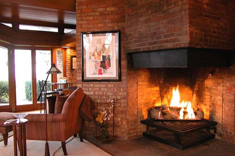 Living Room Design in a Country House - Furniture and Decor