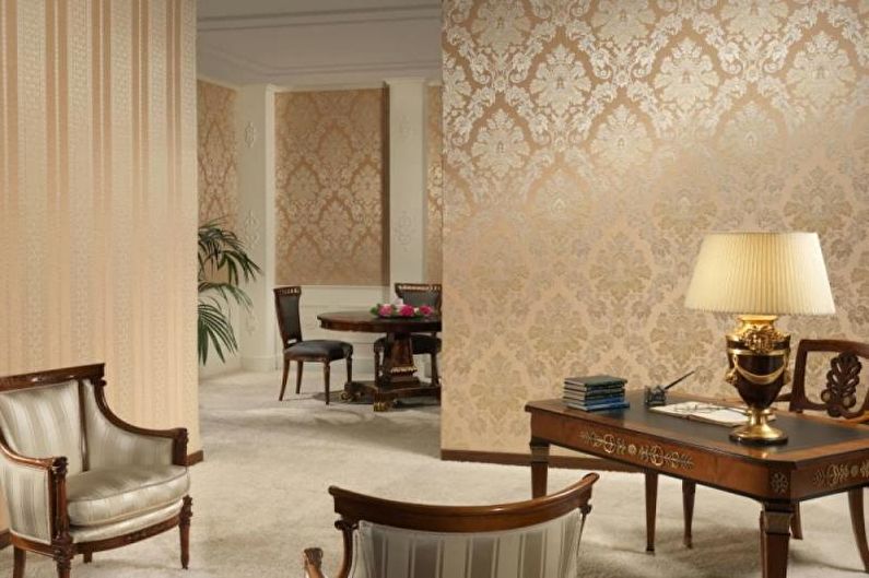 Combining wallpaper in the living room - The effect of colors
