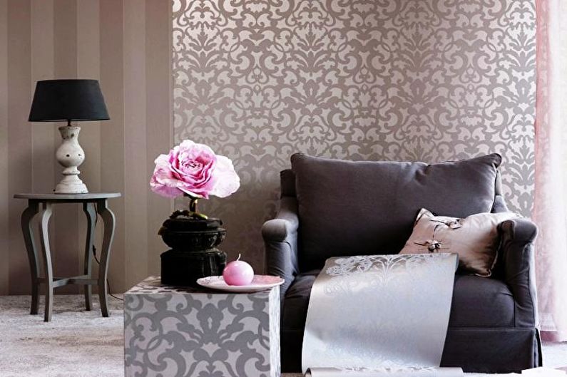 Combination of wallpaper in the living room - Invoice