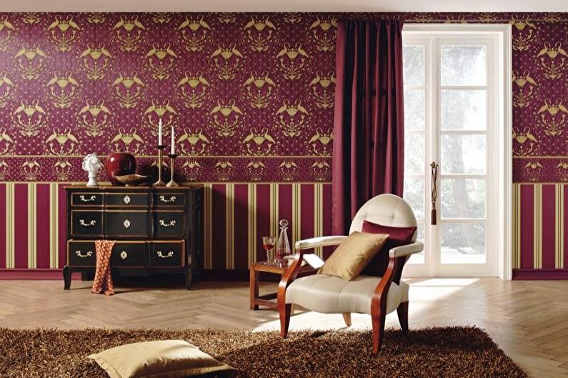 Combining wallpaper in the living room - Companion Wallpaper