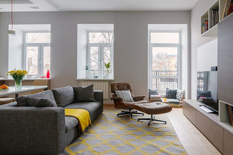 Living room - Three-room apartment design