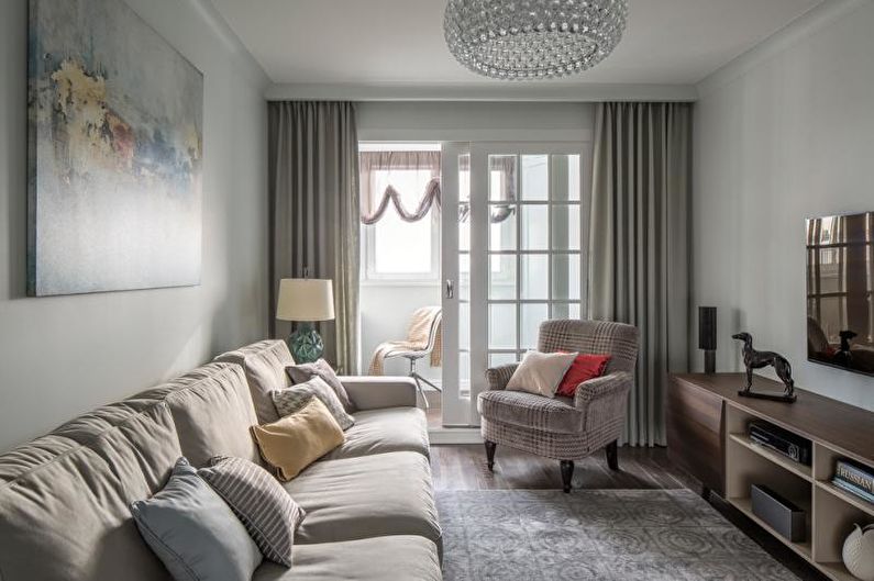 Living room - Three-room apartment design