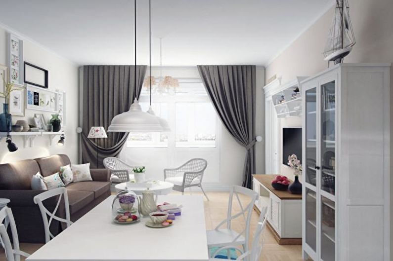 Interior design of a three-room apartment - photo