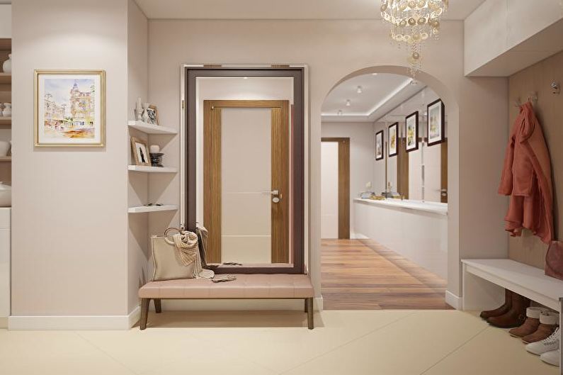 Interior design of a three-room apartment - photo