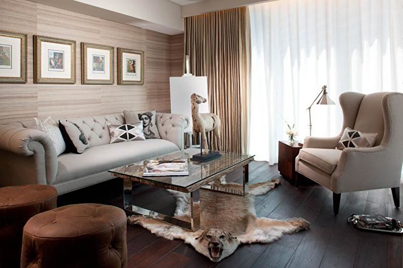 Interior design of a three-room apartment - photo