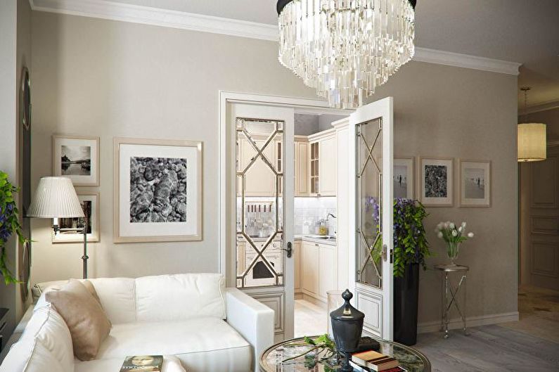 Interior design of a three-room apartment - photo