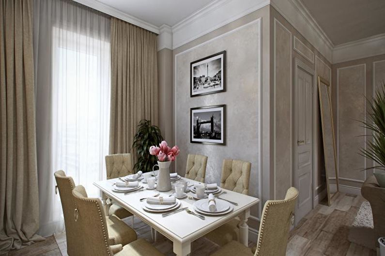 Interior design of a three-room apartment - photo