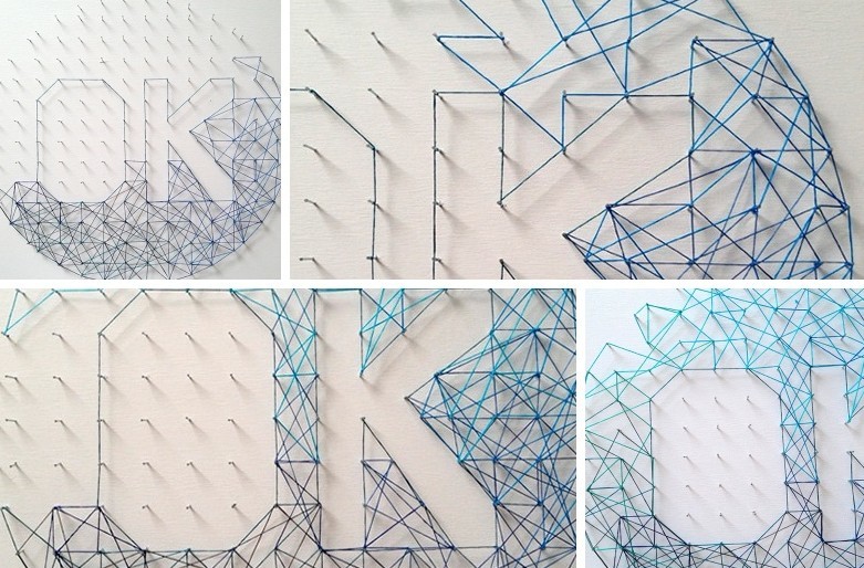 DIY paintings for the interior - String art