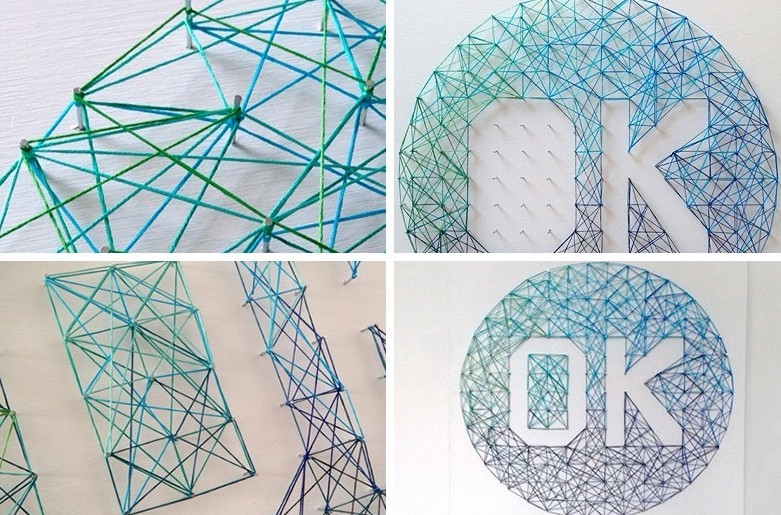DIY paintings for the interior - String art