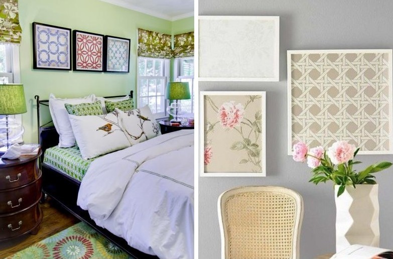 Paintings from wallpaper - DIY paintings for the interior