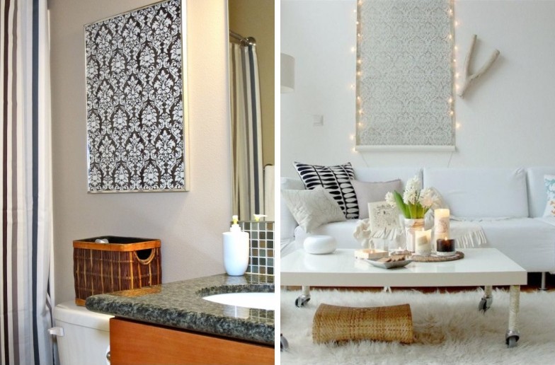 Paintings from wallpaper - DIY paintings for the interior