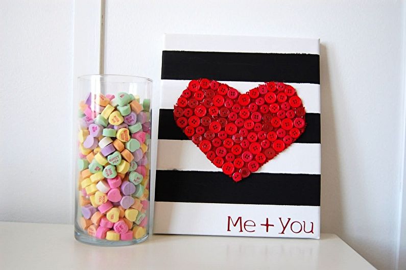 Button paintings - DIY paintings for the interior