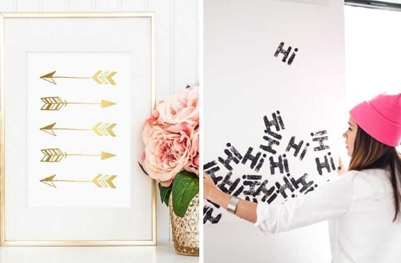 DIY Paintings for Interior - Stencils