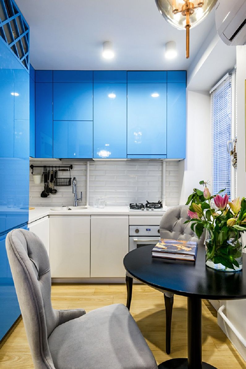 Blue kitchen in a modern style - Interior Design