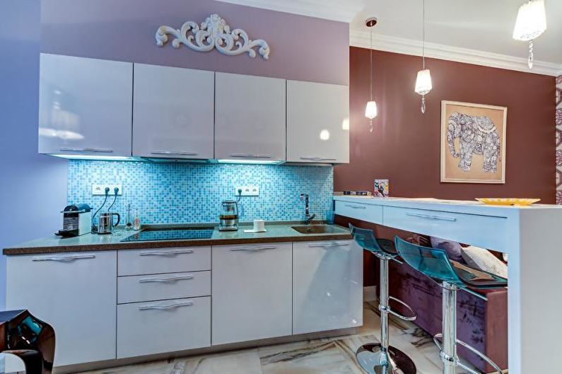 Blue Kitchen Design - Lighting