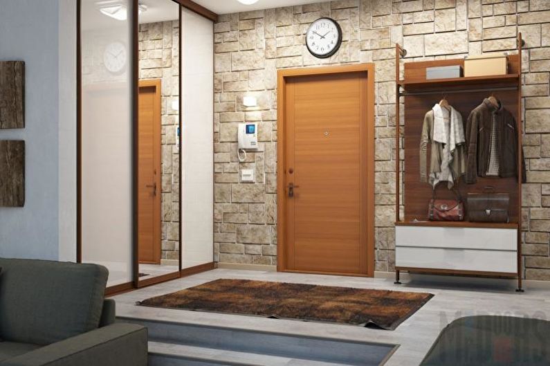 Hallway - Disenyo ng isang isang silid na apartment 33 sq.m.