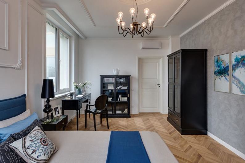 Design camera da letto bianco - Finitura a soffitto