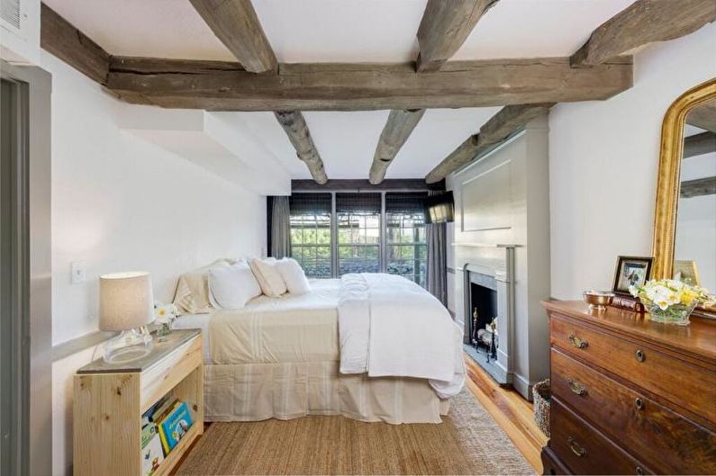 Design camera da letto bianco - Finitura a soffitto