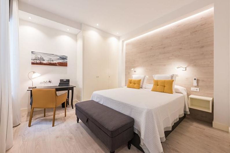 White Bedroom Design - Illuminazione