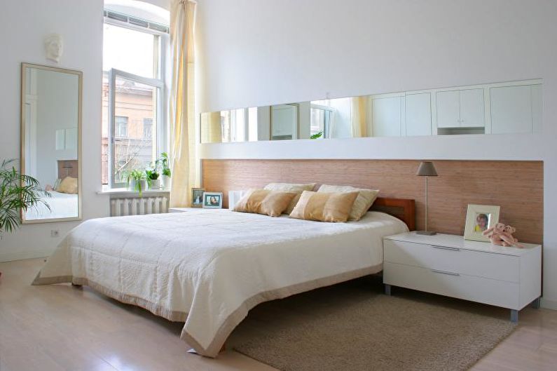 Interior design di una camera da letto bianca - foto