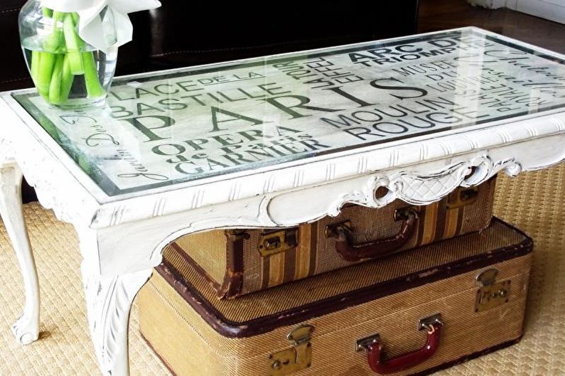 Découpage de table - Découpage de meubles bricolage