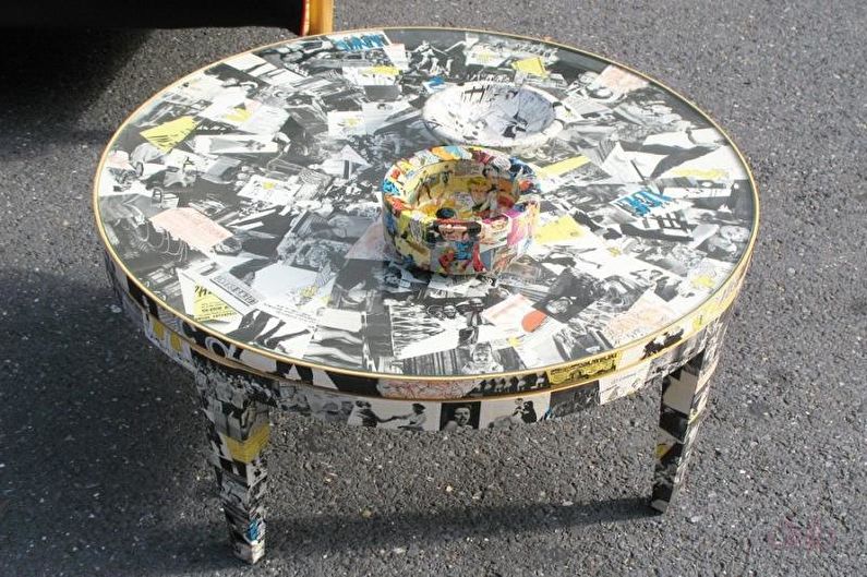 Découpage de table - Découpage de meubles bricolage