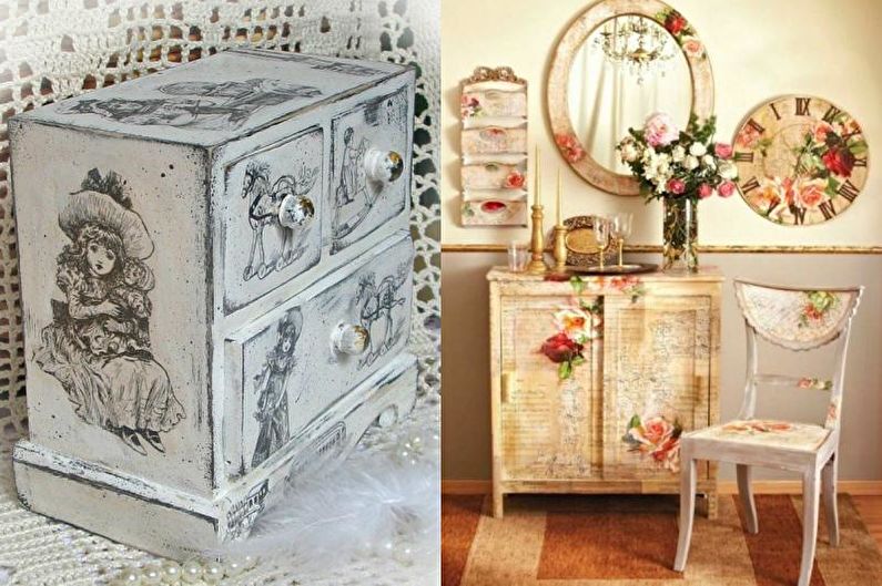 Meubles de découpage - belles photos et idées