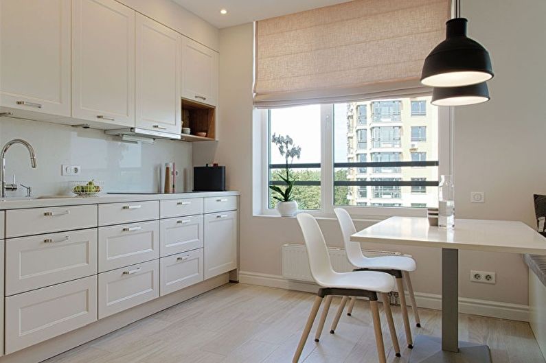 White kitchen in a modern style - Interior Design