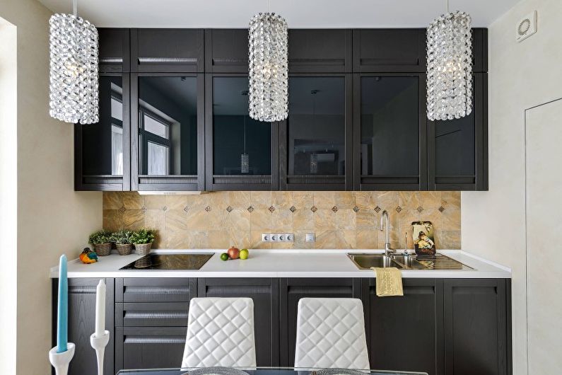 Black kitchen in a modern style - Interior Design