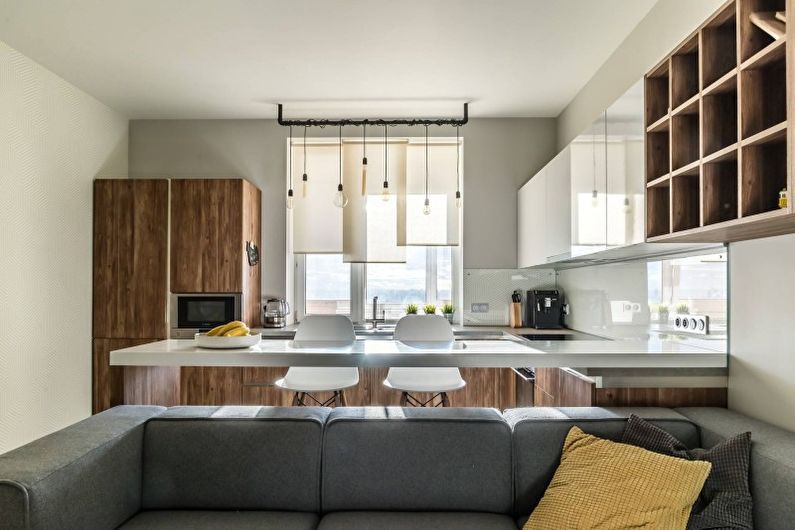 Interior design kitchen in a modern style - photo